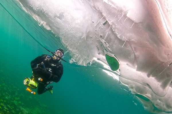 Diving in Lake Baikal, Russia